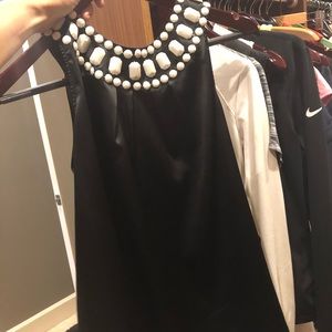 Black top with bead detail